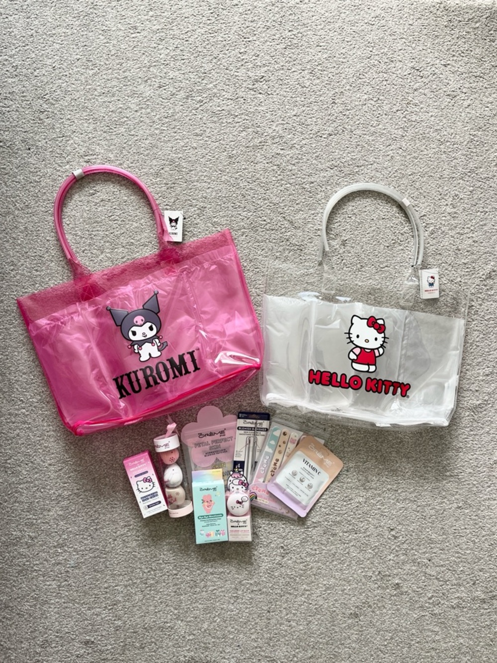 NWT Creme Shop Bundle with 1 Kuromi or 1 Hello Kittie Tote